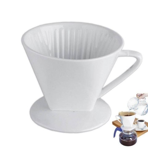 Lejek do filtrowania kawy zaparzacz porcelanowy Lejek do filtrowania kawy zaparzacz porcelanowy