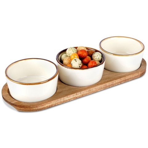 Miseczki na przekąski ceramiczne białe 4 el. Miseczki na przekąski ceramiczne białe 4 el.