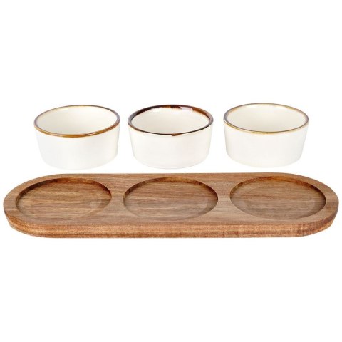 Miseczki na przekąski ceramiczne białe 4 el. Miseczki na przekąski ceramiczne białe 4 el.