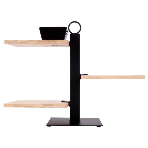 Patera 3-poziomowa z miseczka drewniana metalowa 32x32x26,5 cm Patera 3-poziomowa z miseczka drewniana metalowa 32x32x26,5 cm