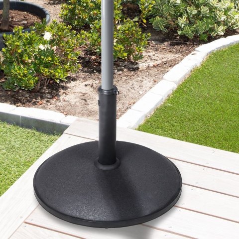 Podstawa betonowa do parasola ogrodowego ciężka czarny stojak na parasol 25 kg 50 cm Podstawa betonowa do parasola ogrodowego ciężka czarny stojak na parasol 25 kg 50 cm