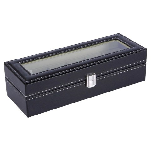 Pudełko na zegarki czarne 30,5x11,5x8 cm Pudełko na zegarki czarne 30,5x11,5x8 cm