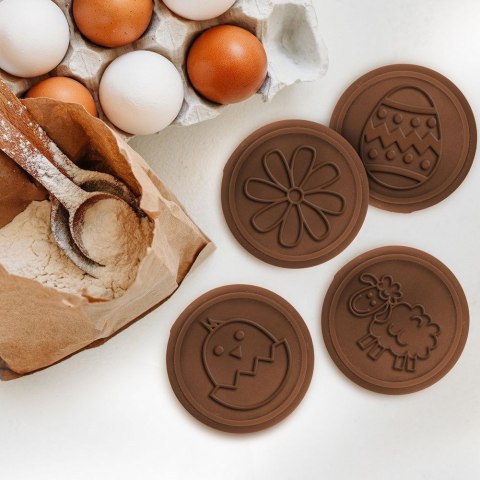 Stempel pieczątka dekorator do ciastek foremka forma wielkanocna zestaw 6 elementów Stempel pieczątka dekorator do ciastek foremka forma wielkanocna zestaw 6 elementów