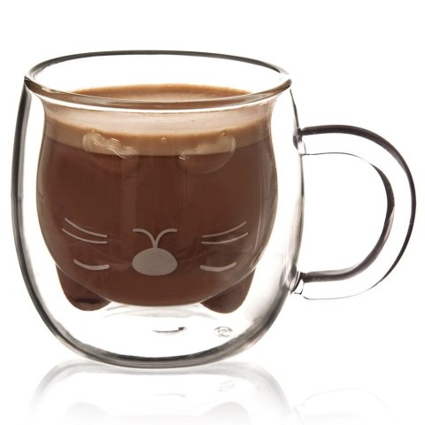 Szklanka termiczna z podwójną ścianką KOTEK 270 ml Szklanka termiczna z podwójną ścianką KOTEK 270 ml