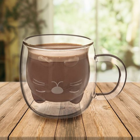 Szklanka termiczna z podwójną ścianką KOTEK 270 ml Szklanka termiczna z podwójną ścianką KOTEK 270 ml
