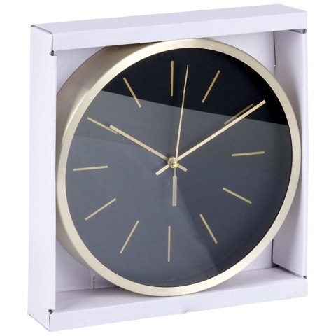 Zegar ścienny czarny złoty 25 cm Zegar ścienny czarny złoty 25 cm