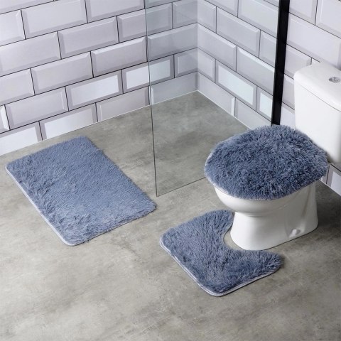 Zestaw dywaników łazienkowych jasny szary 3 el. Zestaw dywaników łazienkowych jasny szary 3 el.