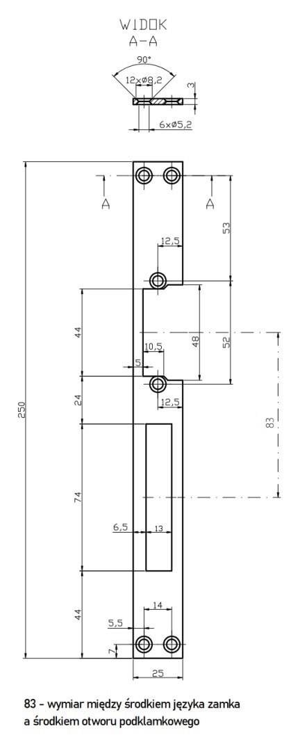 Płaskownik długi HARTTE OK-P4, 3mm, STC, otwarty BIRA Płaskownik długi HARTTE OK-P4, 3mm, STC, otwarty BIRA