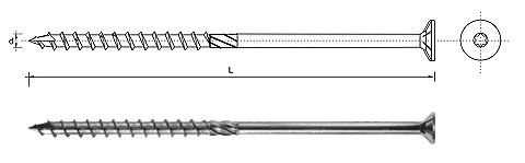 WKRĘT DO DREWNA Z ŁBEM STOŻKOWYM NA TORX 10*100MM T40 WKRĘT DO DREWNA Z ŁBEM STOŻKOWYM NA TORX 10*100MM T40