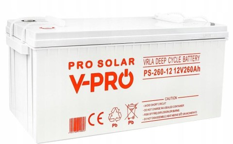 AKUMULATOR VOLT POLSKA DEEP CYCLE VPRO SOLAR 12V 260AH VRLA BEZOBSŁUGOWY VOLT POLSKA AKUMULATOR VOLT POLSKA DEEP CYCLE VPRO SOLAR 12V 260AH VRLA BEZOBSŁUGOWY VOLT POLSKA