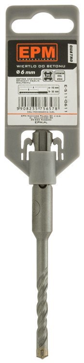 WIERTŁO SDS+ QUATRO DO BETONU 6*160 WIERTŁO SDS+ QUATRO DO BETONU 6*160
