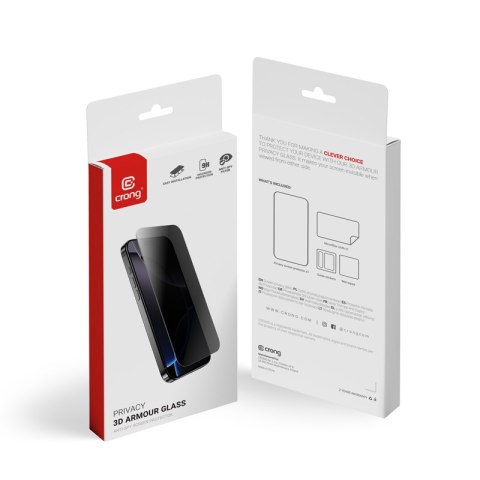 Crong Privacy 3D Armour Glass - Hartowane szkło prywatyzujące iPhone 16 Pro Crong Privacy 3D Armour Glass - Hartowane szkło prywatyzujące iPhone 16 Pro