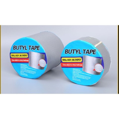 Taśma naprawcza Butylowa 10cm x 5m 0.8mm srebrna Taśma naprawcza Butylowa 10cm x 5m 0.8mm srebrna