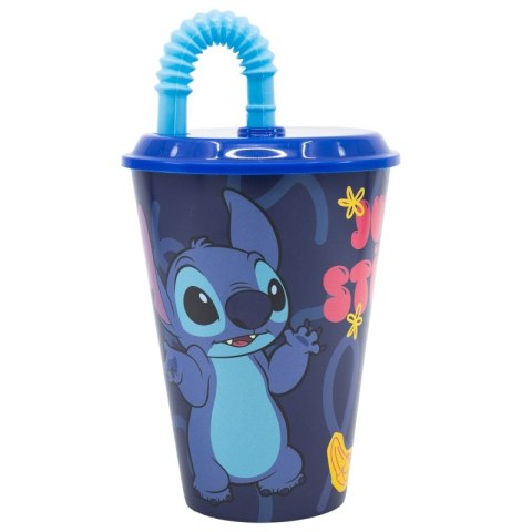 Disney Stitch - Kubek ze słomką z kolekcji Palms 430 ml Disney Stitch - Kubek ze słomką z kolekcji Palms 430 ml