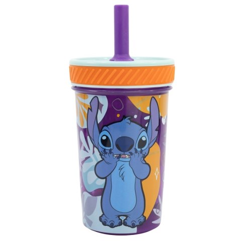 Disney Stitch - Nieprzewracalny kubek Dropsafe z silikonową słomką z kolekcji Aloha 370 ml Disney Stitch - Nieprzewracalny kubek Dropsafe z silikonową słomką z kolekcji Aloha 370 ml