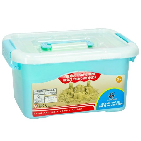 Piasek Kinetyczny w pudełku 2kg foremki beżowy Piasek Kinetyczny w pudełku 2kg foremki beżowy
