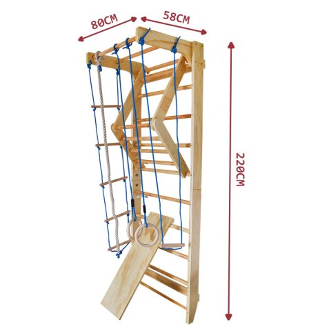 Drabinka gimnastyczna kącik zabaw huśtawka zjeżdżalnia 220cm Bituxx Drabinka gimnastyczna kącik zabaw huśtawka zjeżdżalnia 220cm Bituxx