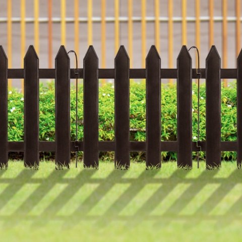 Palisada płotek ogrodowy brązowy border zestaw 10 szt. 30x30 cm