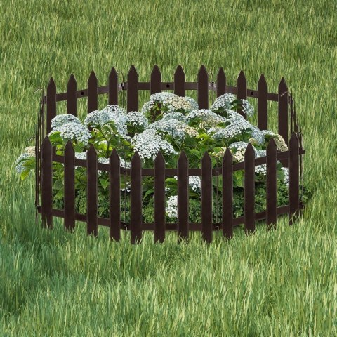 Palisada płotek ogrodowy brązowy border zestaw 10 szt. 30x30 cm