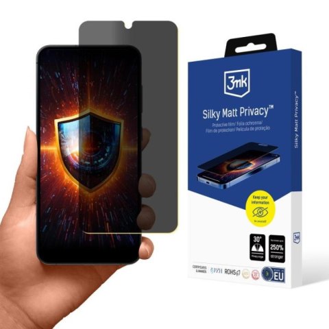 3mk Silky Matt Privacy - Matowa folia prywatyzująca do Samsung Galaxy S25+ 3mk Silky Matt Privacy - Matowa folia prywatyzująca do Samsung Galaxy S25+