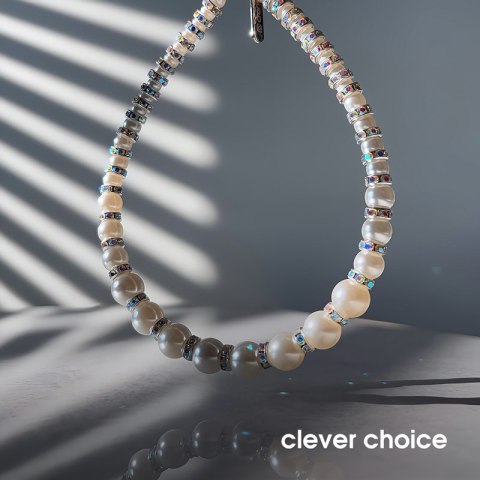 Crong Phone Charm - Smycz zawieszka do telefonu (Silver Beads) Crong Phone Charm - Smycz zawieszka do telefonu (Silver Beads)