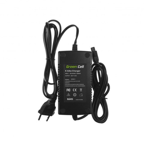 Green Cell - Ładowarka 42V 2A (3 pin) do Baterii Roweru Elektrycznego 36V Green Cell - Ładowarka 42V 2A (3 pin) do Baterii Roweru Elektrycznego 36V