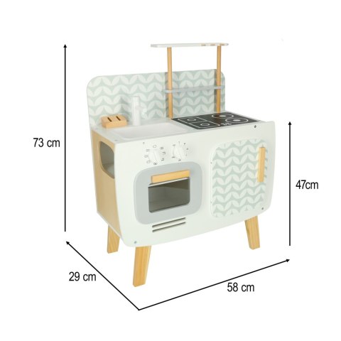 Kuchnia dla dzieci drewniana MDF LULILO retro akcesoria 72,7cm Kuchnia dla dzieci drewniana MDF LULILO retro akcesoria 72,7cm