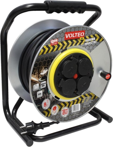 PRZEDŁUŻACZ HEAVY DUTY METALOWY BĘBEN 20M H05RR 3*2,5 IP44 PRZEDŁUŻACZ HEAVY DUTY METALOWY BĘBEN 20M H05RR 3*2,5 IP44