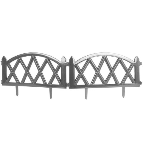 Palisada płotek ogrodowy grafitowy border zestaw 6 szt. 50x30 cm Palisada płotek ogrodowy grafitowy border zestaw 6 szt. 50x30 cm