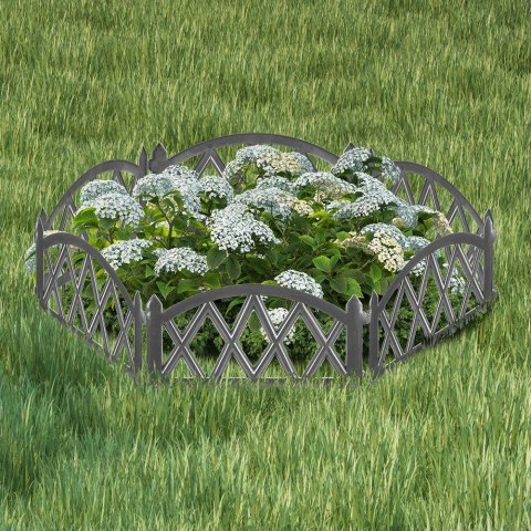 Palisada płotek ogrodowy grafitowy border zestaw 6 szt. 50x30 cm Palisada płotek ogrodowy grafitowy border zestaw 6 szt. 50x30 cm