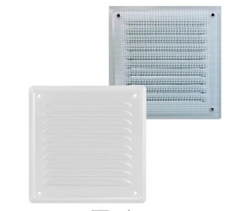 KRATKA METALOWA SKOŚNA Z SIATKĄ 14*14CM BIAŁA KRATKA METALOWA SKOŚNA Z SIATKĄ 14*14CM BIAŁA