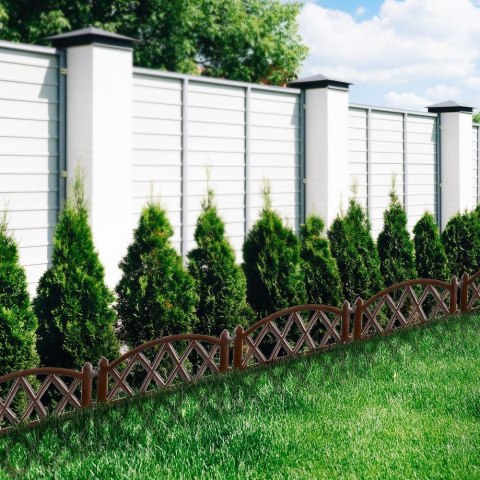 PALISADA PŁOTEK OGRODOWY 6SZT BRĄZOWY 300CM PALISADA PŁOTEK OGRODOWY 6SZT BRĄZOWY 300CM