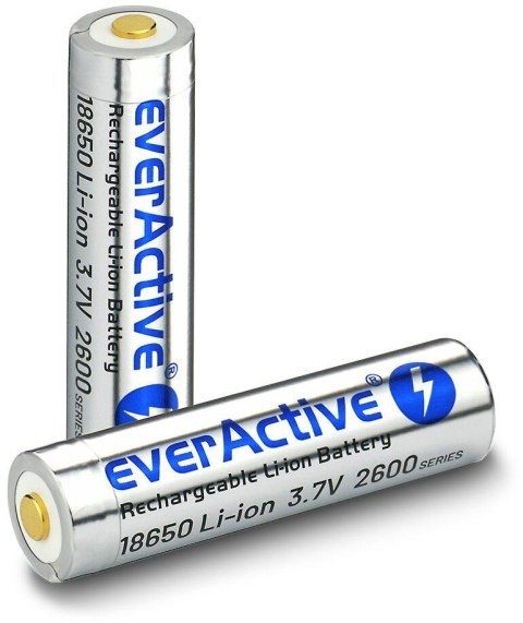 Akumulator 18650 Li-Ion 3,7V everActive 2600mAh (1 szt.) micro-USB z zabezpieczeniem EVERACTIVE Akumulator 18650 Li-Ion 3,7V everActive 2600mAh (1 szt.) micro-USB z zabezpieczeniem EVERACTIVE