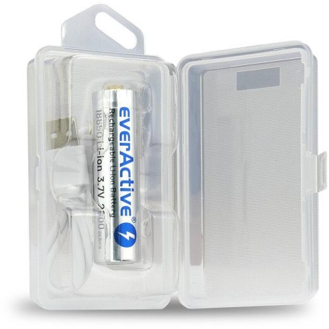 Akumulator 18650 Li-Ion 3,7V everActive 2600mAh (1 szt.) micro-USB z zabezpieczeniem EVERACTIVE Akumulator 18650 Li-Ion 3,7V everActive 2600mAh (1 szt.) micro-USB z zabezpieczeniem EVERACTIVE