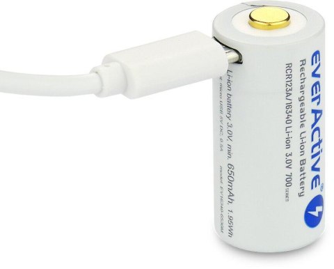 Akumulatorek 16340 / R-CR123 3V everActive 700mAh (1 szt.) z zabezpieczeniem EVERACTIVE