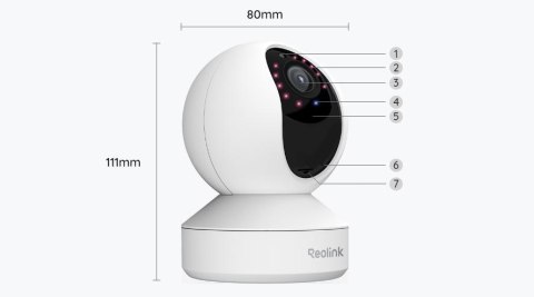 Kamera IP Reolink E340 wewnętrzna obrotowa 5MPx WiFi biała REOLINK