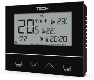 Przewodowy dwustanowy regulator pokojowy czarny ST-292v3 Tech sterowniki TECH STEROWNIKI