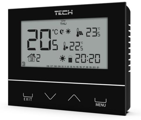 Przewodowy dwustanowy regulator pokojowy czarny ST-292v3 Tech sterowniki TECH STEROWNIKI Przewodowy dwustanowy regulator pokojowy czarny ST-292v3 Tech sterowniki TECH STEROWNIKI