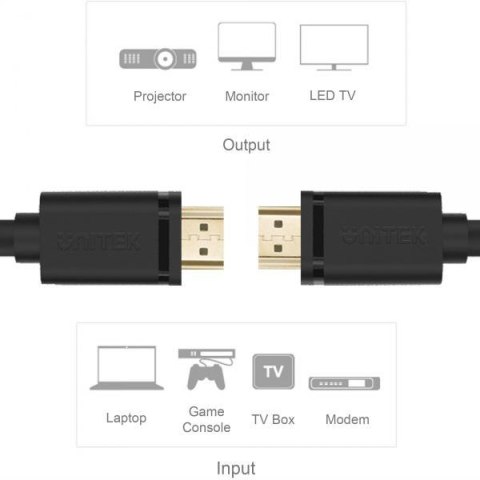 Kabel HDMI Unitek Y-C137M HDMI 2.0 4K 60Hz 1.5m UNITEK Kabel HDMI Unitek Y-C137M HDMI 2.0 4K 60Hz 1.5m UNITEK