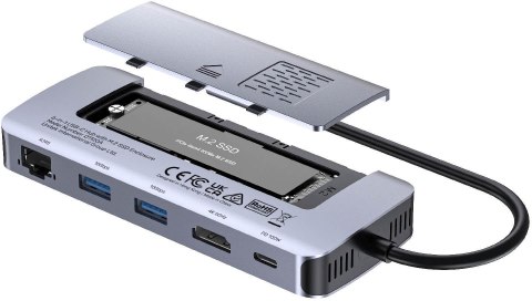 Unitek D1120A01 Aktywny Hub USB-C 10 Gbps, Obudowa na dysk M.2, HDMI UNITEK Unitek D1120A01 Aktywny Hub USB-C 10 Gbps, Obudowa na dysk M.2, HDMI UNITEK