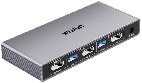 Unitek Przełącznik KVM 8K@60Hz USB 3.0 5Gbps DP UNITEK Unitek Przełącznik KVM 8K@60Hz USB 3.0 5Gbps DP UNITEK