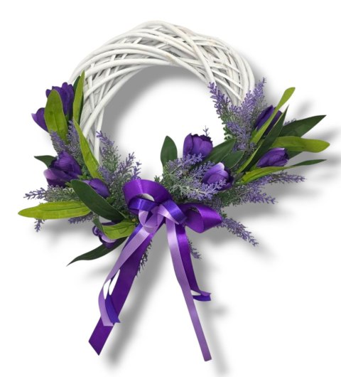STYLOWY WIANEK DEKORACYJNY LAWENDA KROKUSY DO DOMU NA DRZWI STÓŁ 25cm STYLOWY WIANEK DEKORACYJNY LAWENDA KROKUSY DO DOMU NA DRZWI STÓŁ 25cm