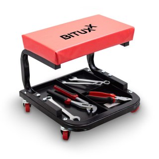 Mobilny stołek warsztatowy hoker taboret z półką 150kg Bituxx