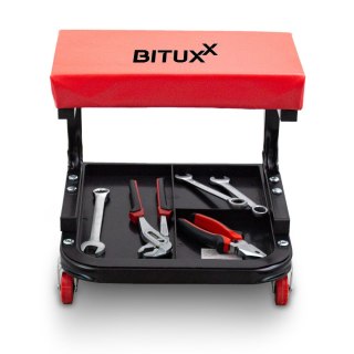 Mobilny stołek warsztatowy hoker taboret z półką 150kg Bituxx