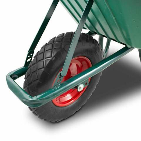 Taczka ogrodowa 100L 250kg misa PVC czarne koło PU Bituxx