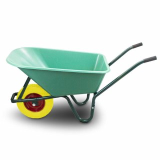 Taczka ogrodowa 100L 250kg misa PVC żółte koło PU Bituxx