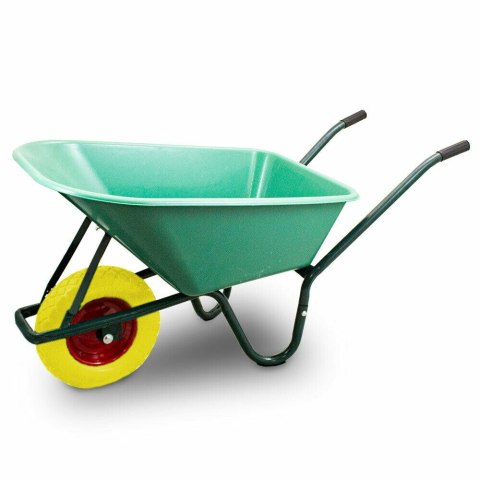 Taczka ogrodowa 100L 250kg misa PVC żółte koło PU Bituxx Taczka ogrodowa 100L 250kg misa PVC żółte koło PU Bituxx