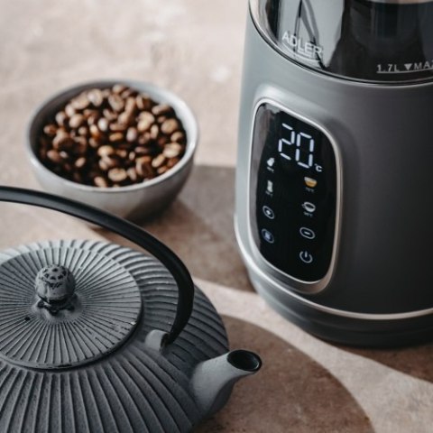 Czajnik elektryczny szklany LED z regulacją temperatury 1,7L