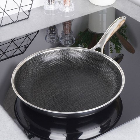Patelnia stalowa nieprzywierająca premium COOKCELL HYBRYD 24 cm Patelnia stalowa nieprzywierająca premium COOKCELL HYBRYD 24 cm