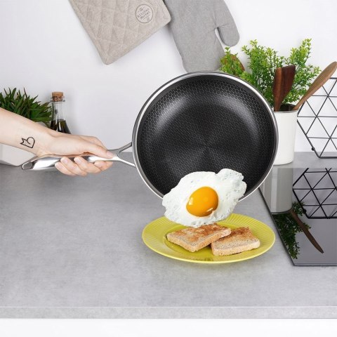Patelnia stalowa nieprzywierająca premium COOKCELL HYBRYD 24 cm Patelnia stalowa nieprzywierająca premium COOKCELL HYBRYD 24 cm